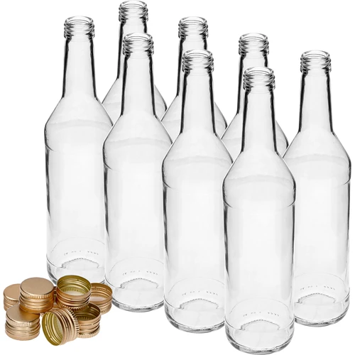 Flaska 500 ml för vodka rak med skruvlock - 8 st. - 3