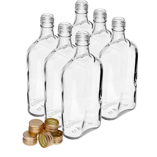 Flaska Fickplunta 500 ml med skruvkork, 6 st. - 10