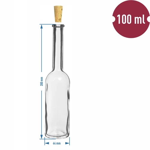 Flaska för likör 100 ml 6 st.+ 6 korkar - 8