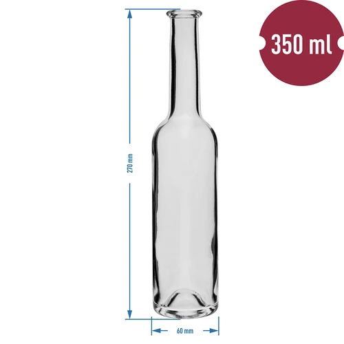Flaska för likör 350 ml 6 st.+ 6 korkar - 6