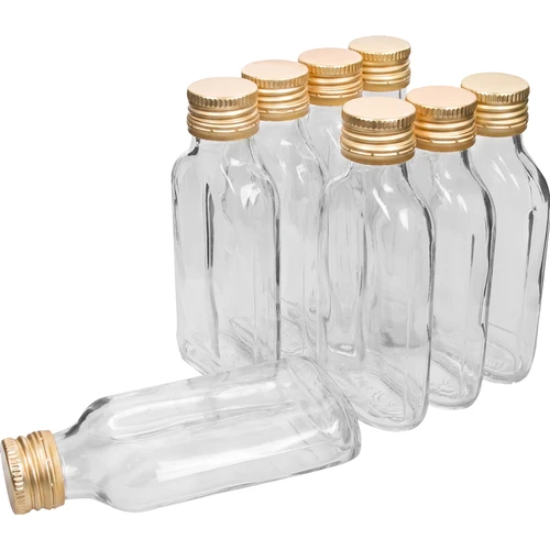 Flaska för likörer fickplunta 100 ml + skruvlock 8 st.