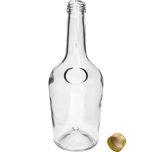 Flaska GLORIA 0,5 l med guldfärgad skruvkapsyl 28 mm, 1 st. - 2
