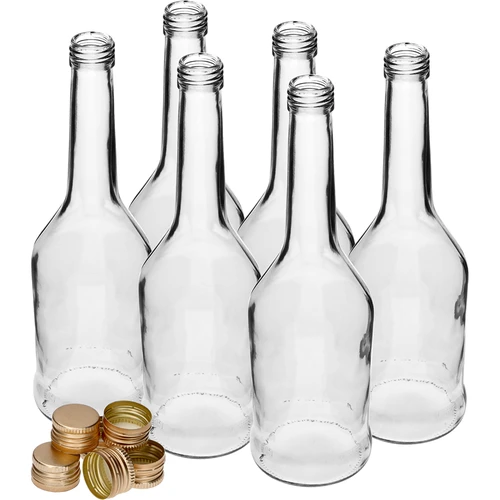 Flaska Napoleon 500 ml med skruvkapsyl fi28, 6 st - 3