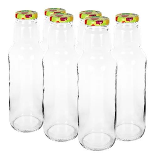 Flaska TO för juice 750ml med lock fi43 - 6st.