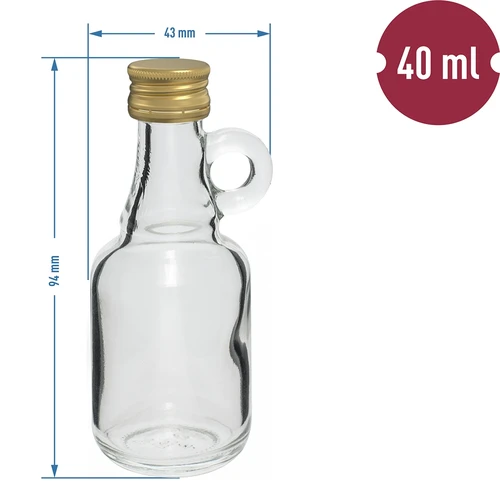 Galonflaska 40ml med skruvkork - 10st. - 4