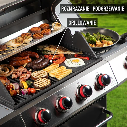 Gasolgrill dragON BBQ101, 11,7 kW, svart-silver - 6