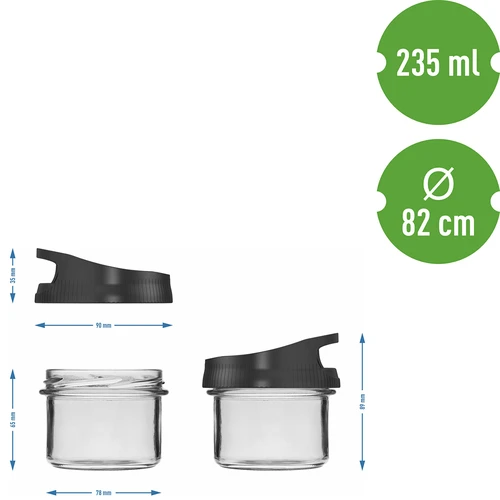 Glasbehållare 235 ml, med lock för upphängning - 5