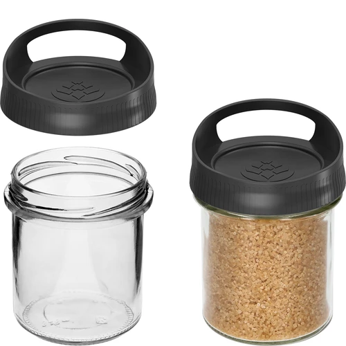 Glasbehållare 350 ml, med lock för upphängning - 2