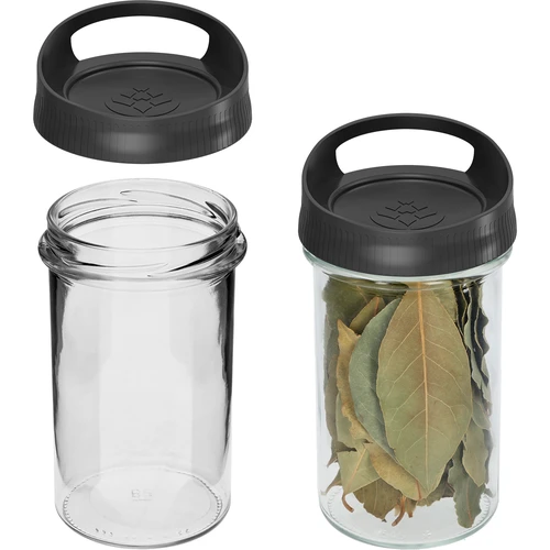 Glasbehållare 545 ml, med lock för upphängning - 2