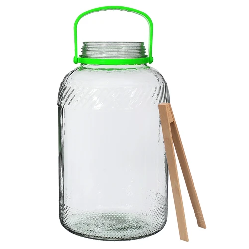 Glasburk 8 L, med tång - 2