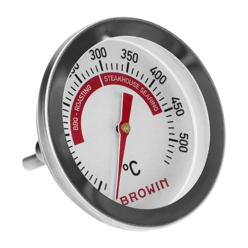 Grill- och BBQ-termometer, från 50 till +500°C, bimetallisk, 5,3cm
