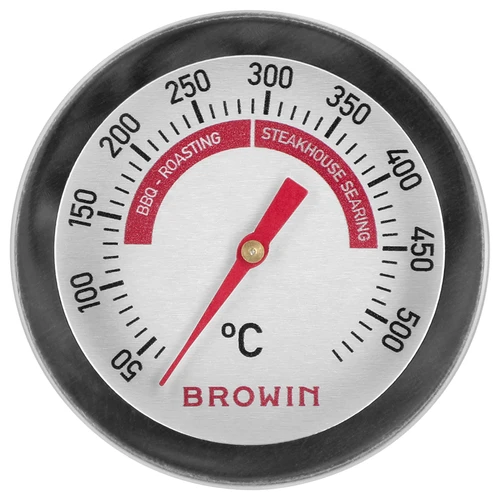 Grill- och BBQ-termometer, från 50 till +500°C, bimetallisk, 5,3cm - 2