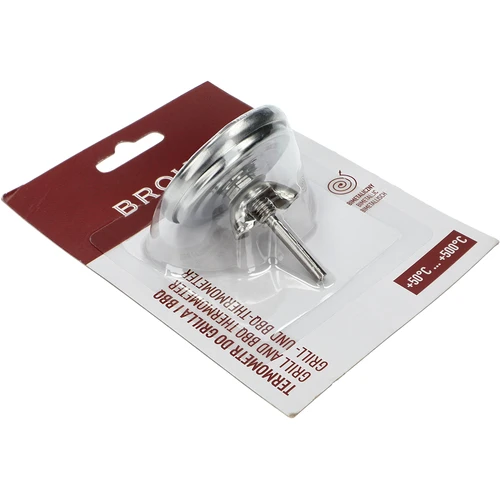 Grill- och BBQ-termometer, från 50 till +500°C, bimetallisk, 5,3cm - 4
