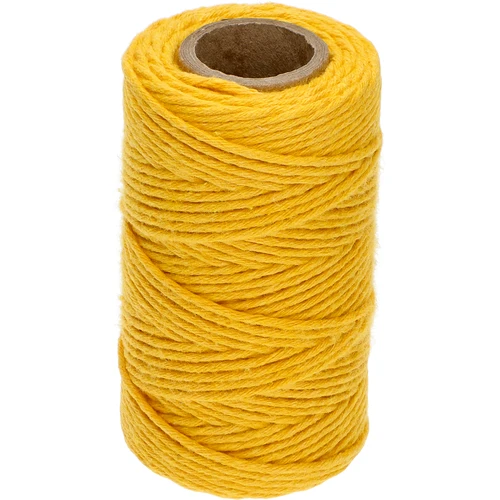 Gult bomullssnöre 2 mm/55 m/100 g