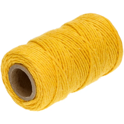 Gult bomullssnöre 2 mm/55 m/100 g - 2