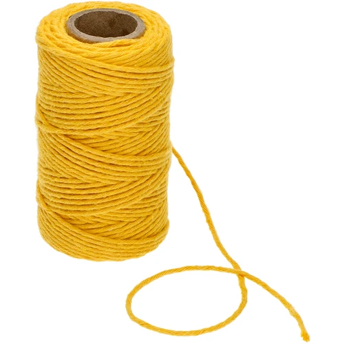 Gult bomullssnöre 2 mm/55 m/100 g - 3