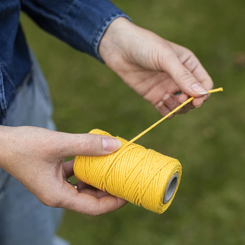 Gult bomullssnöre 2 mm/55 m/100 g - 6