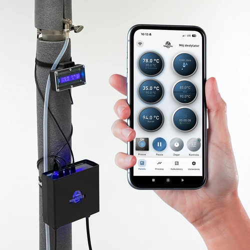 hawkSTILL Wi‑Fi IQ‑set – destillationstermometer med Wi‑Fi och display - 5