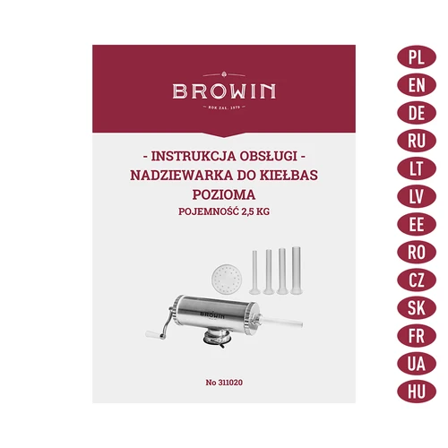Horisontell korvstoppare 2,5 kg med silikonkolv - 9