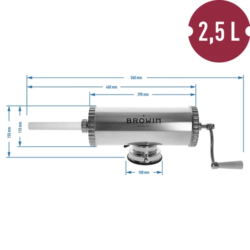 Horisontell korvstoppare 2,5 kg med silikonkolv - 10
