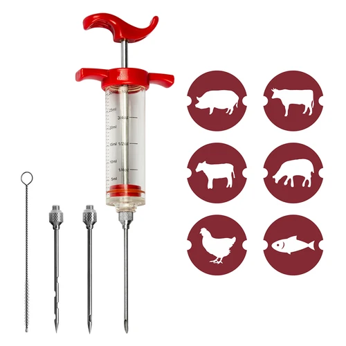 Injektionsspruta 30 ml + 3 nålar + rengöringsborste - 8