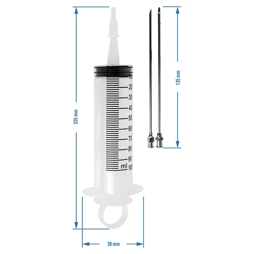 Injektor 100 ml + 2 nålar - 10
