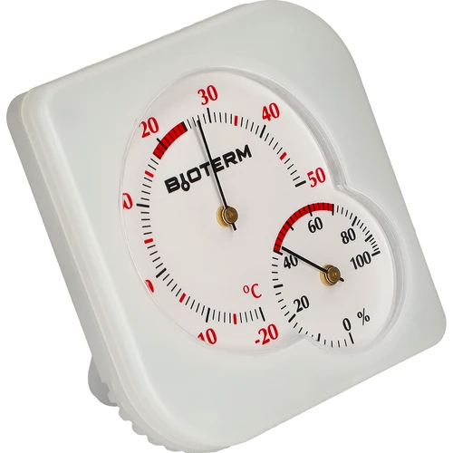 Inomhustermometer bimetall med hygrometer (-20 till +50°C), vit - 2