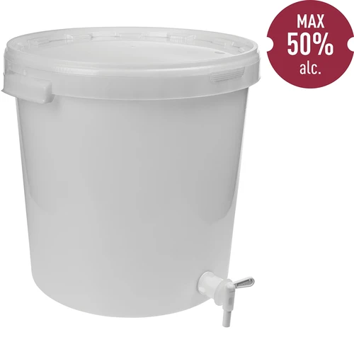 Jäsningsbehållare 30 L med lock och kran - 2