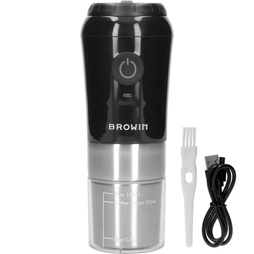 Kaffekvarn - elektrisk, med kvarnstenar, med bryggare och mugg - 2