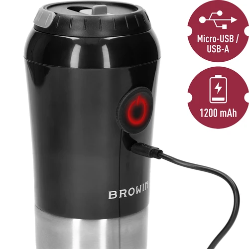 Kaffekvarn - elektrisk, med kvarnstenar, med bryggare och mugg - 10