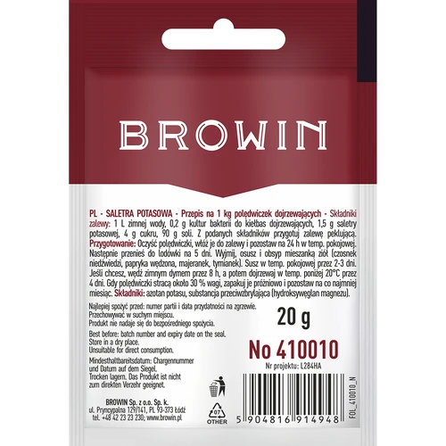 Kaliumnitrat för köttsaltning, 20 g - 2