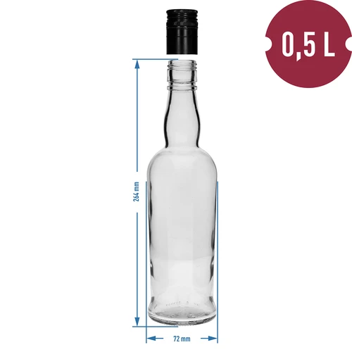 Kaptenflaska 500 ml med skruvkork, 1 st. - 4
