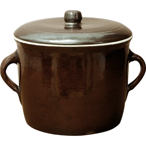 Keramik - kruka 5l enkel med lock