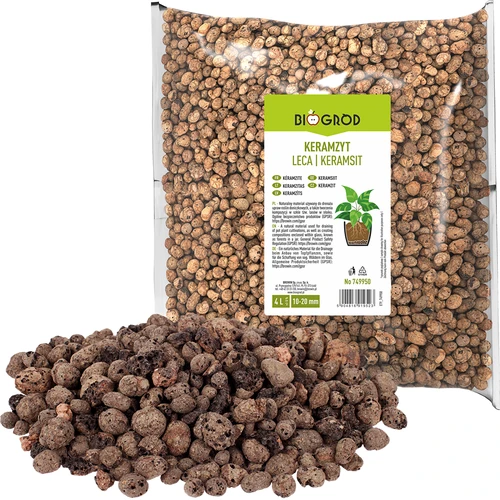 Keramzit för krukväxter, trädgårdsskötsel och skogar i glas 10–20 mm, 4L - 3
