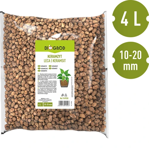 Keramzit för krukväxter, trädgårdsskötsel och skogar i glas 10–20 mm, 4L - 5