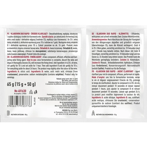 Klarowin Duo Rapid - kitosan + kiseldioxid, 65 g - 2