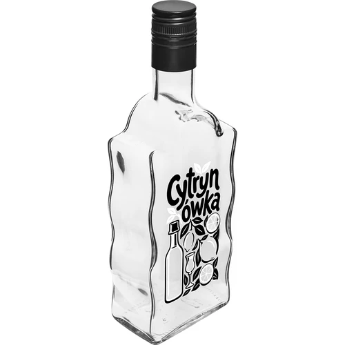 Klasztorna-flaska 500 ml med skruvkapsyl och tryck ”Cytrynówka”, motiv 1