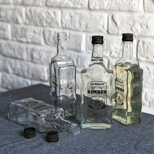 Klasztorna-flaska 500 ml med skruvkork, tryck "Bimber", 1 st. - 6