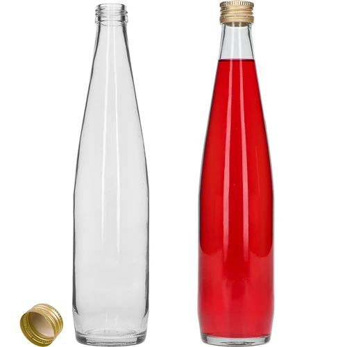 Klubowa-flaska 500 ml med guldfärgad skruvkapsyl, set om 6 st. - 4