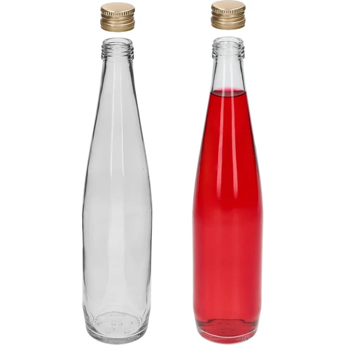 Klubowa-flaska 500 ml med guldfärgad skruvkapsyl, set om 6 st. - 5