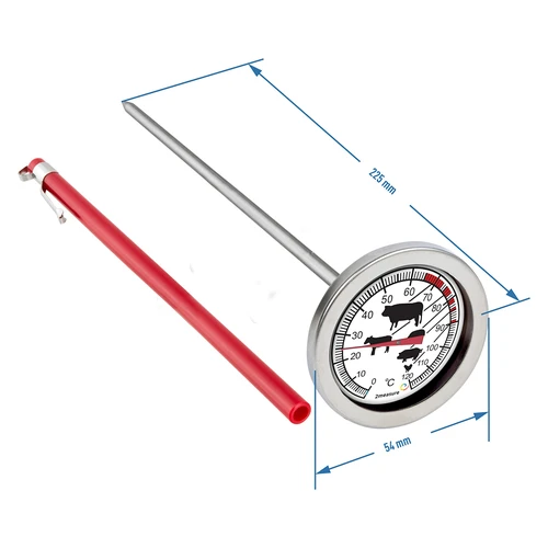 Kökstermometer med grafik (0°C till +120°C) 21,0cm - 2