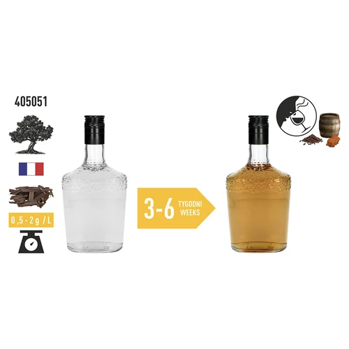 Kraftigt rostade ekflingor för aromatisering av alkohol (whisky, bourbon, brandy, konjak, öl), 50 g - 6
