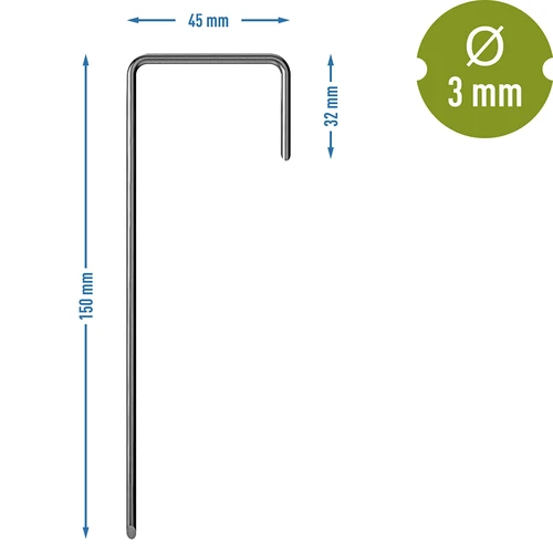 L-formade pinnar för fiberduk 100 st. - 7