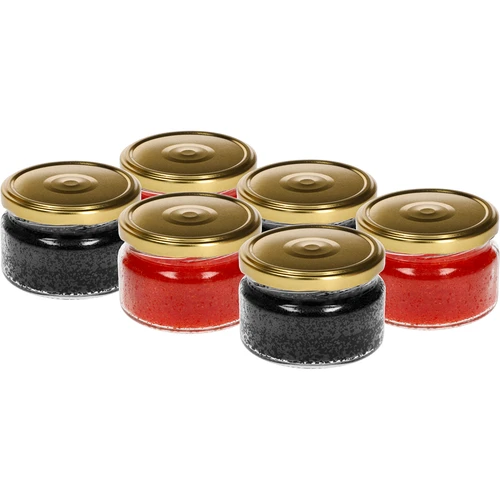 Låg burk 200ml - med guldfärgat lock fi 82/6, 6st. - 3
