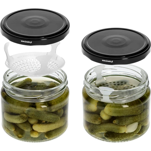 Låg burk 330ml - med svart lock fi 82/6, 6st. - 6
