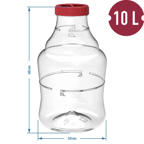 Lätt, okrossbart vinkärl med bärremmar, 10 L - 6