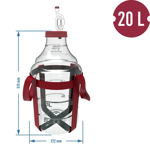 Lätt, okrossbart vinkärl med bärremmar, 20 L - 6