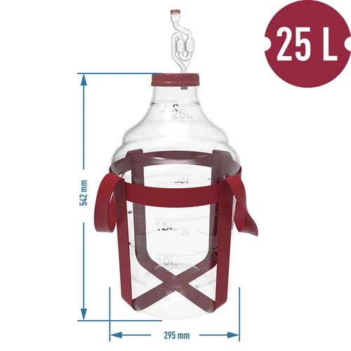 Lätt, okrossbart vinkärl med bärremmar, 25 L - 6
