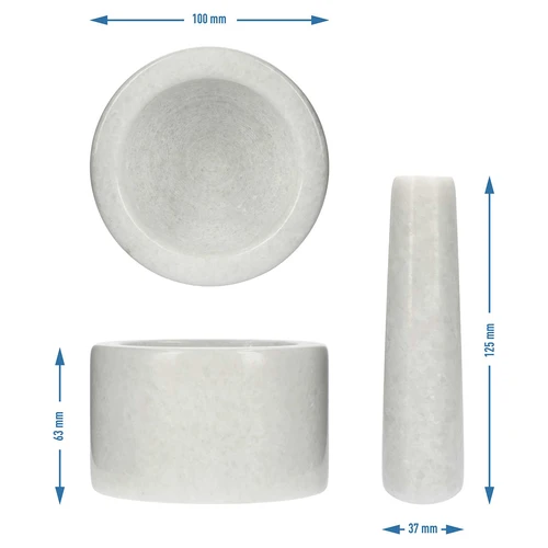 Marmormortel för köket, vit, fi 10 cm - 10