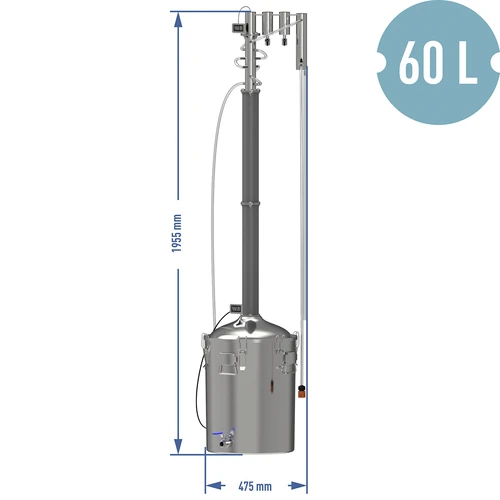 Modulär elektrisk destillator Convex 60 L - Perun XXL - 16